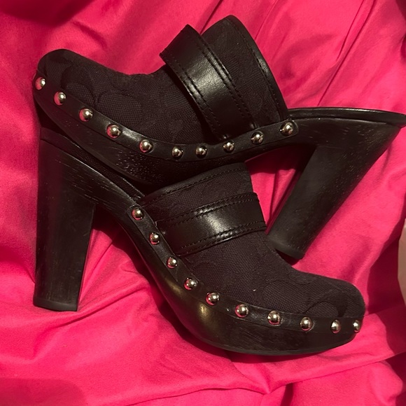 Coach Shoes Coach Stud 4 Heel Clogs Poshmark